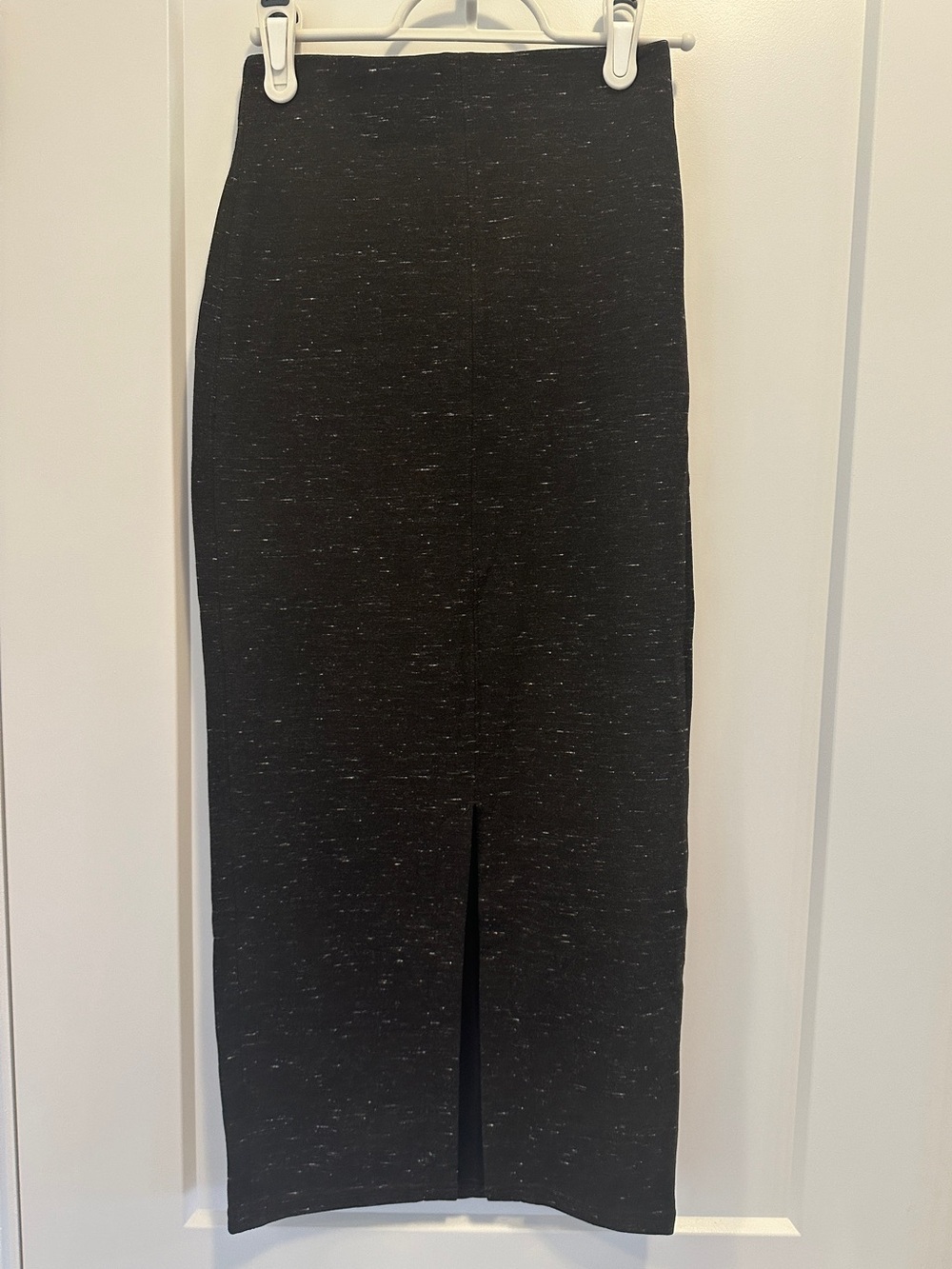 Aritzia Wilfred Heathered Black Pencil Skirt With Front Slit Size XXS Women’s